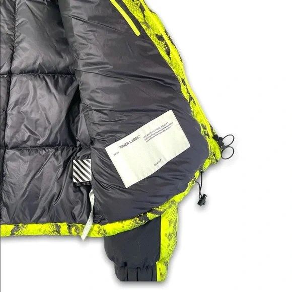 Authentic Off White Neon Green Removable Hoodie Jacket - Picture 3 of 8